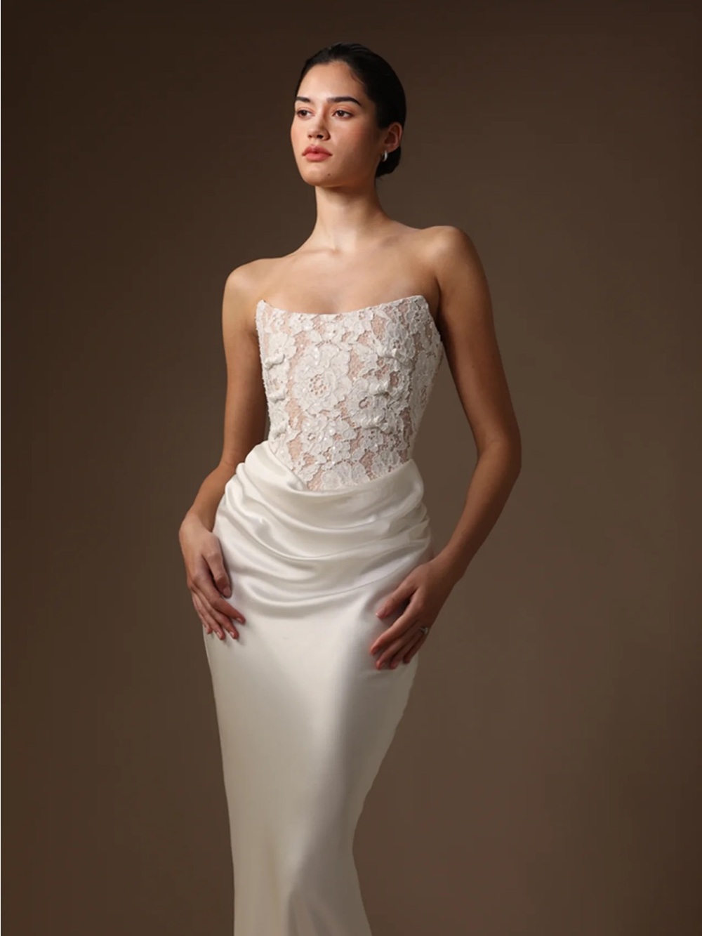 SAU LEE Blair Lace Bodice Gown